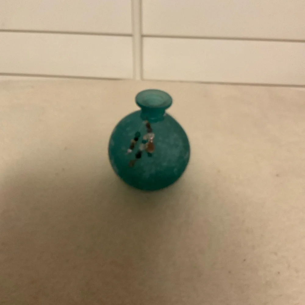 Elegant Blue Glass Vase